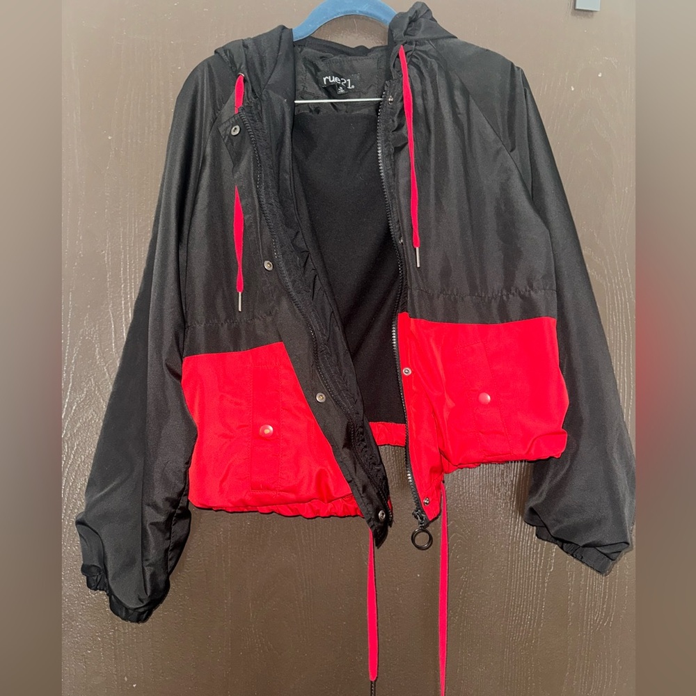 Rue21 Black and Red Bomber Jacket